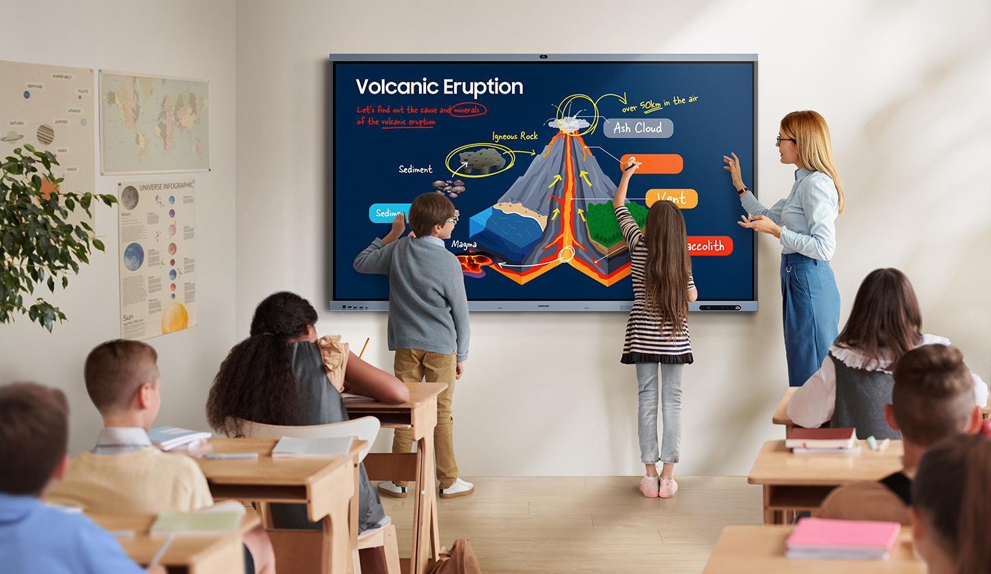 Samsung màn hình tương tác tại Bett 2025